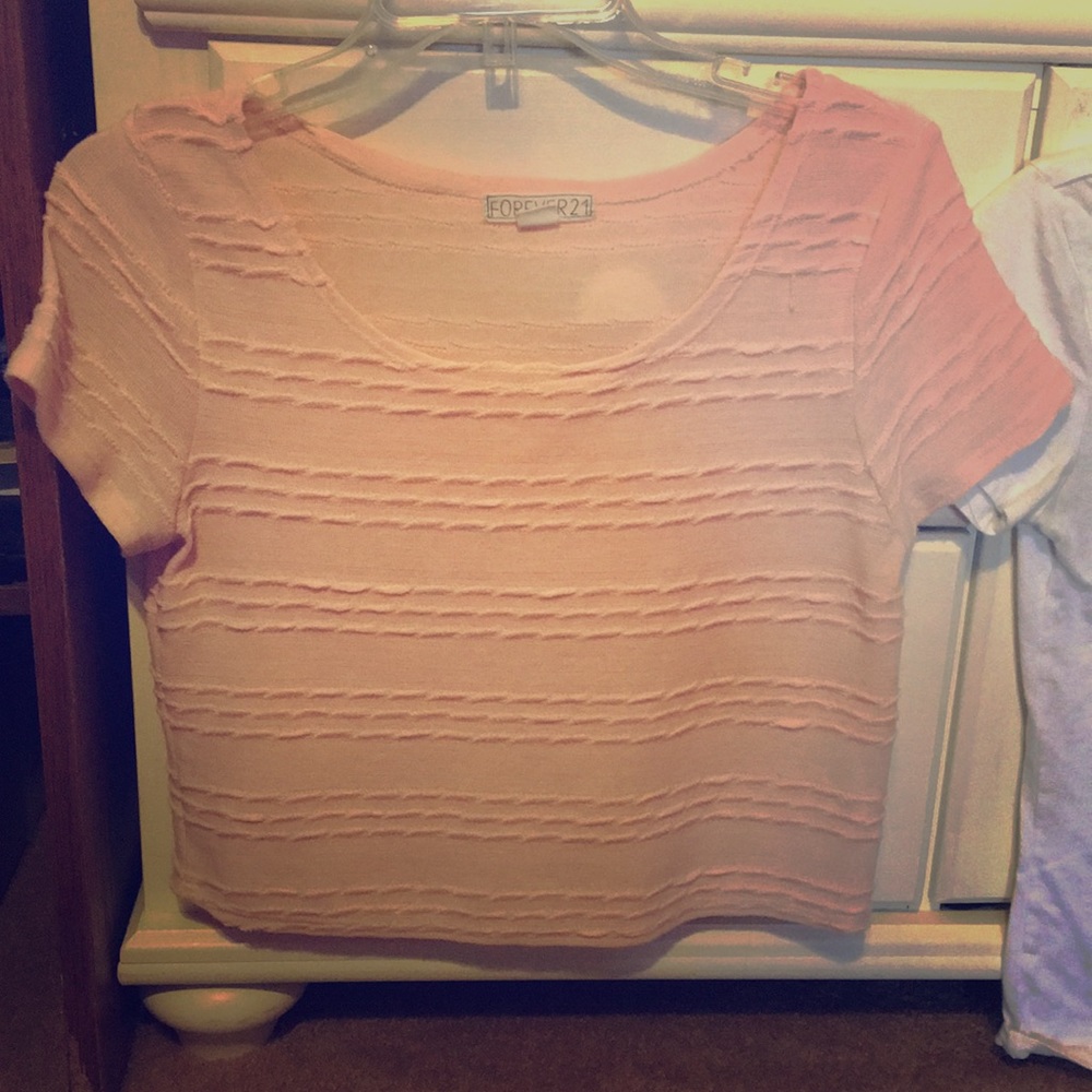 Pink cropped top